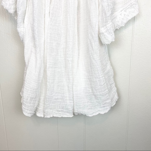 ASOS | White Cold Shoulder Flowy Blouse Size 4 - Picture 6 of 6
